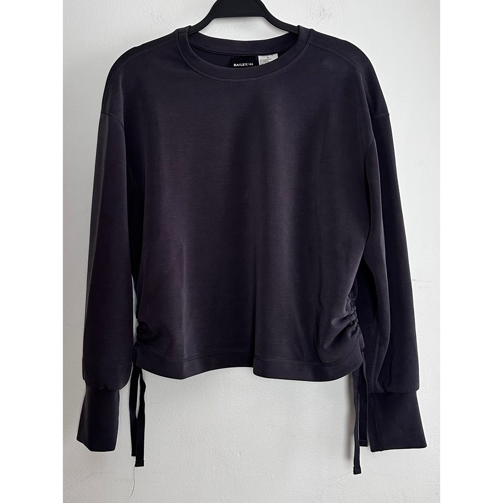 Bailey44 Ruched Side Ties Sweatshirt Med Brushed Modal Butter Soft Streetwear